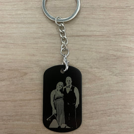 Porte clef acier noir